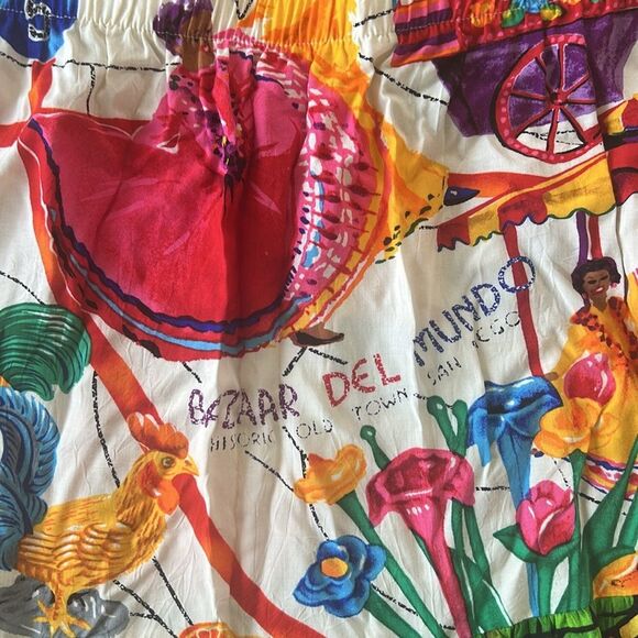 Jams World La Cocina Hattie Skirt Womens Medium 8 10 colorful stretch tropical - Picture 4 of 9